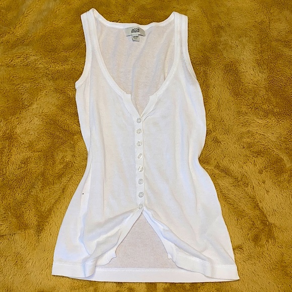 RARE BUTTON DOWN TANK BY JACOB - Picture 1 of 5